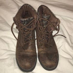 Brown Combat-style Boots